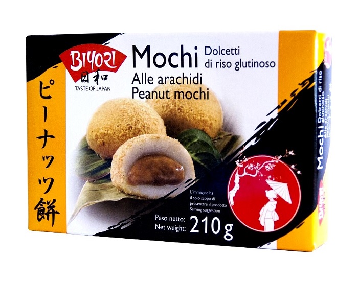 Dolce giapponese Mochi alle arachidi - Biyori 210g.